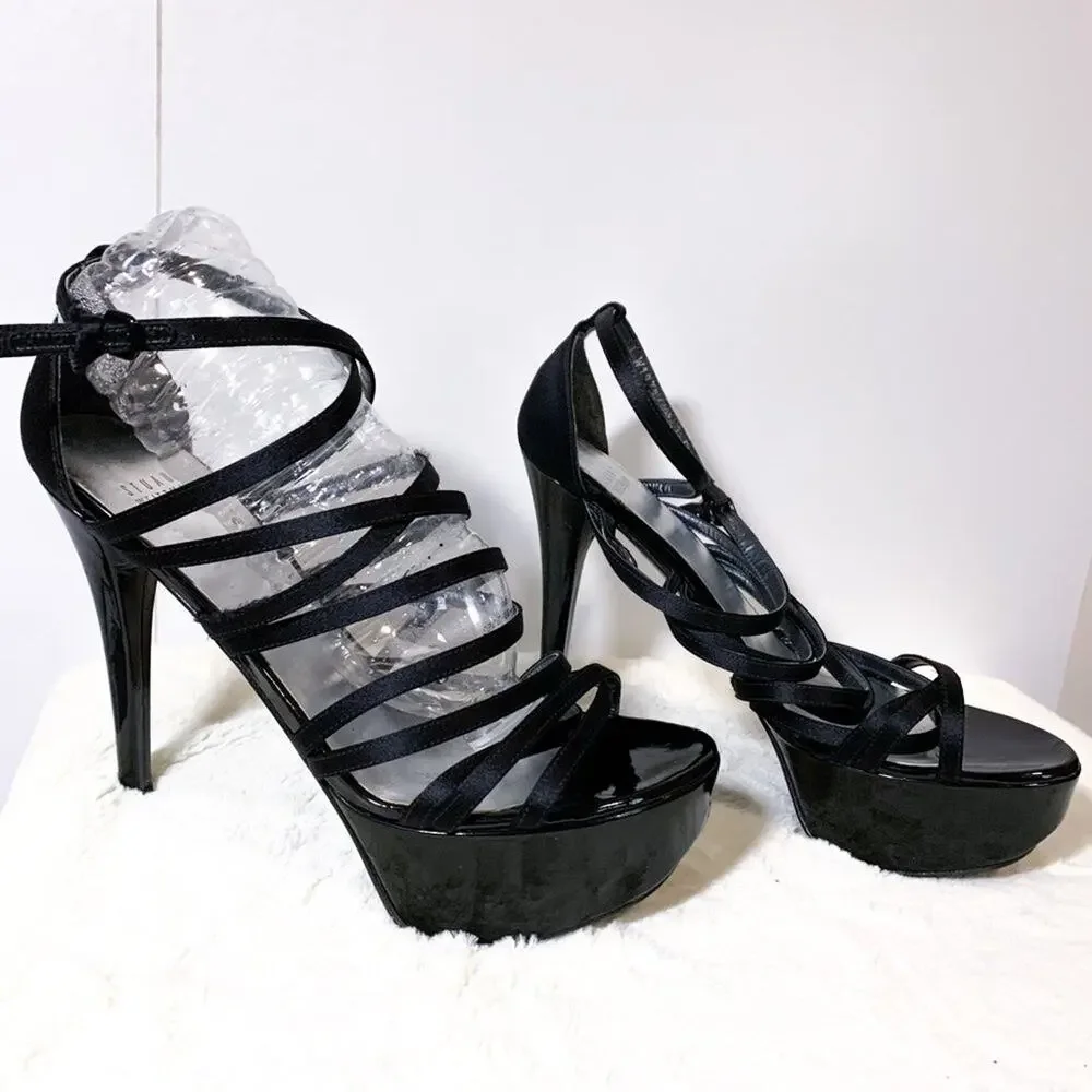 STUART WEITZMAN Strappy Platform Stiletto Heels